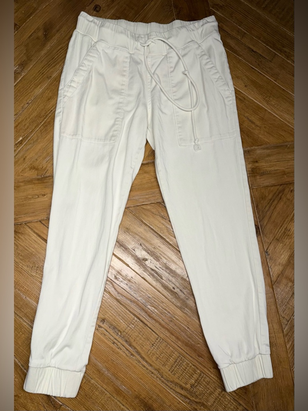 Bella Dahl Ivory Pocket Jogger Pants - Cream - Size XS